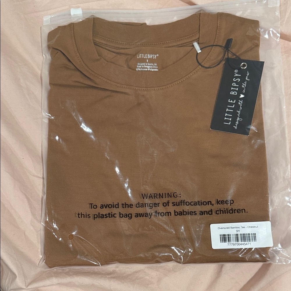 Little Bipsy oversized bamboo tee